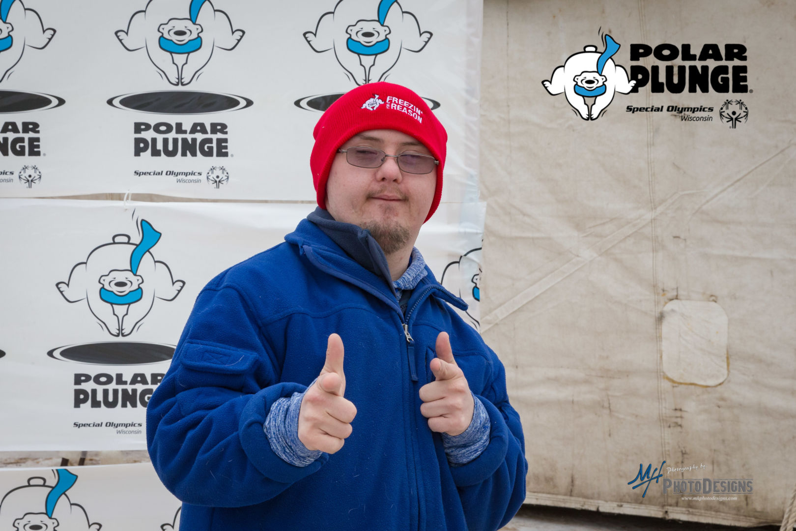 Cleworth at the 2017 Wisconsin Rapids Polar Plunge
