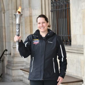Nelson with the Flame of Hope in Austria