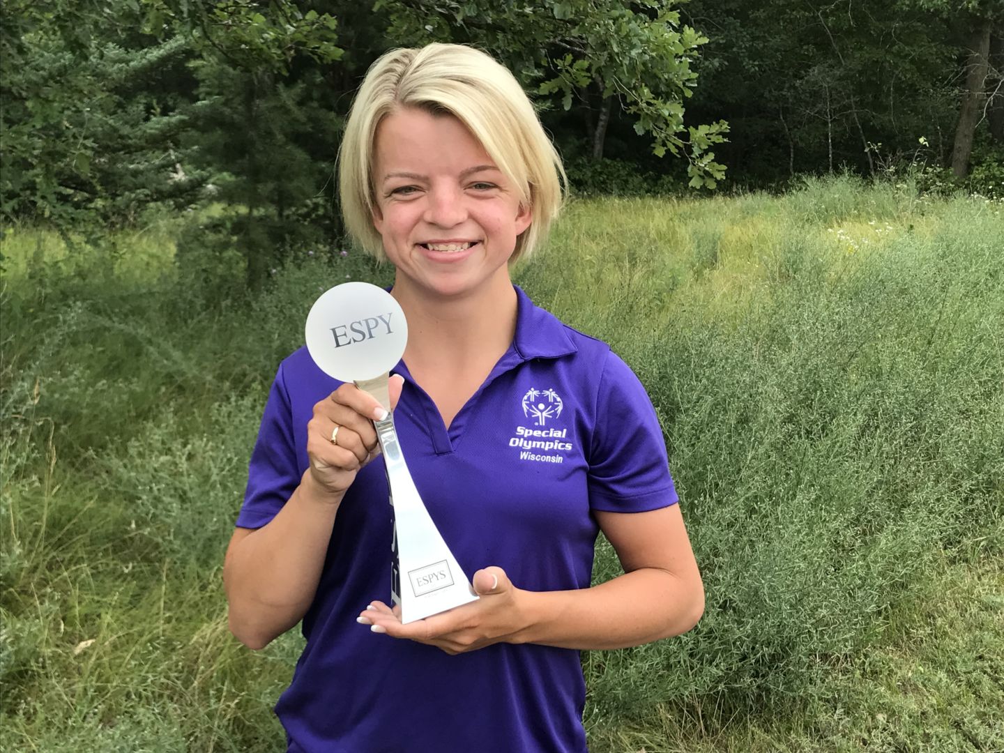 Daina with her honorary ESPY