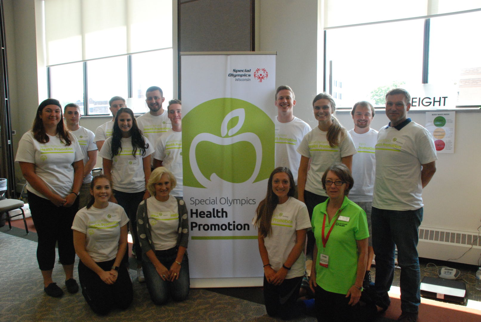 The volunteers of Health Promotions at Healthy Athletes during the 2017 Outdoor Sports Tournament