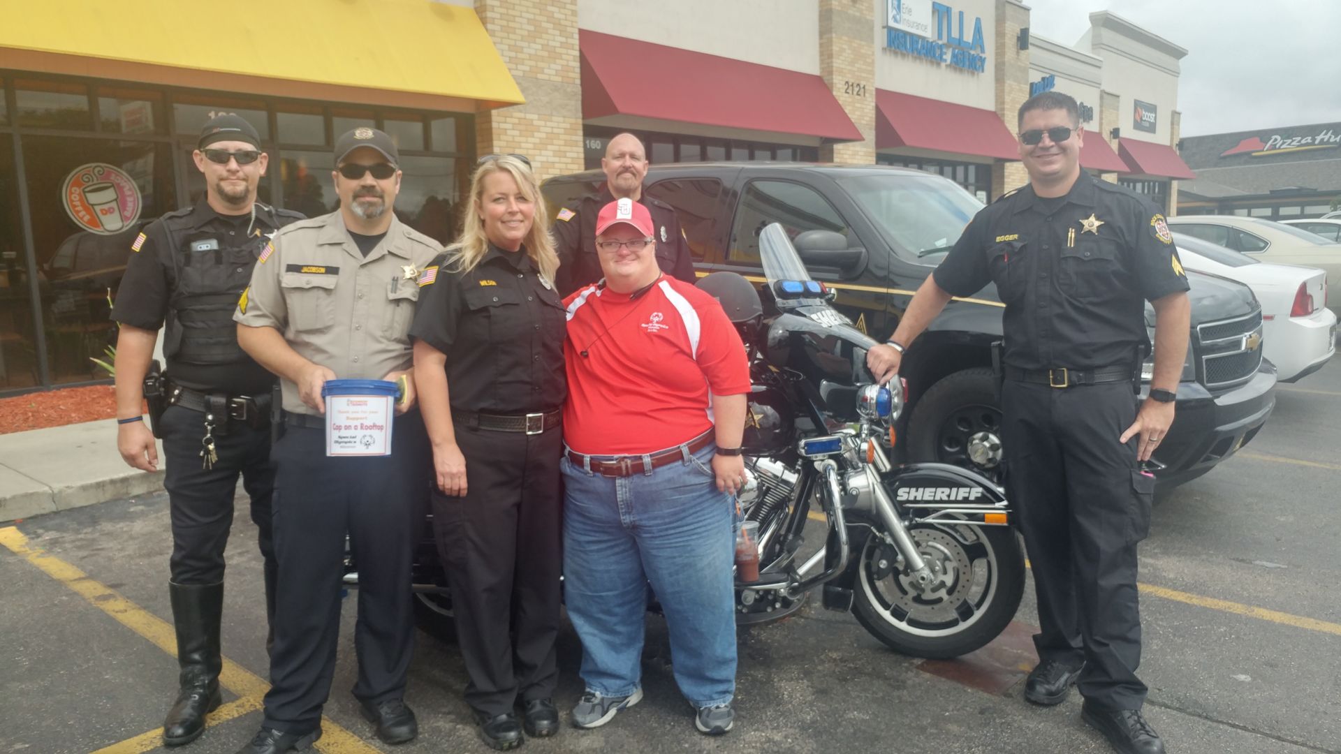 2017 Cop on a Roof Top with Rock Co. Sheriff's Officers