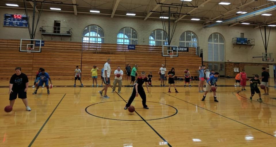 Butch coaching at last summer's Unified basketball camp