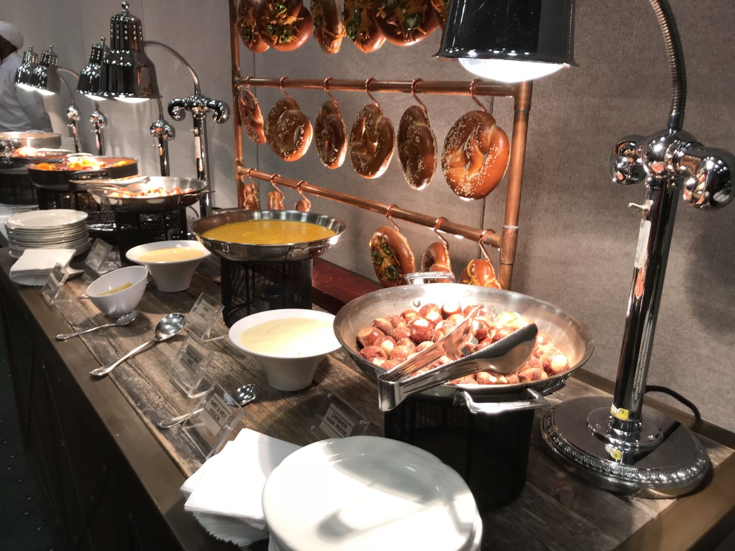 An artisanal pretzel bar was just one of the many mouthwatering dishes sampled at the the news conference announcing the 2018 Gala