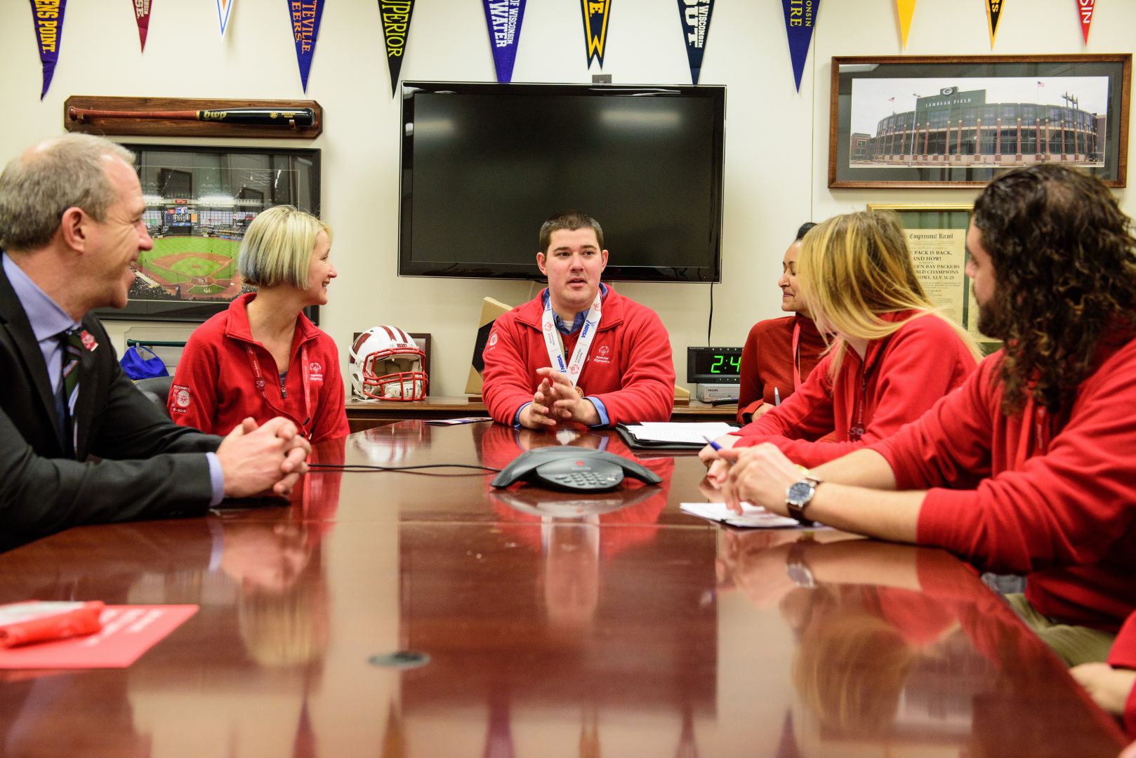 SOWI athlete Alex Venne making his case to legislators in Washington, DC during the 2018 Capitol Hill Day