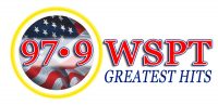 WSPT FM Greatest Hits logo white