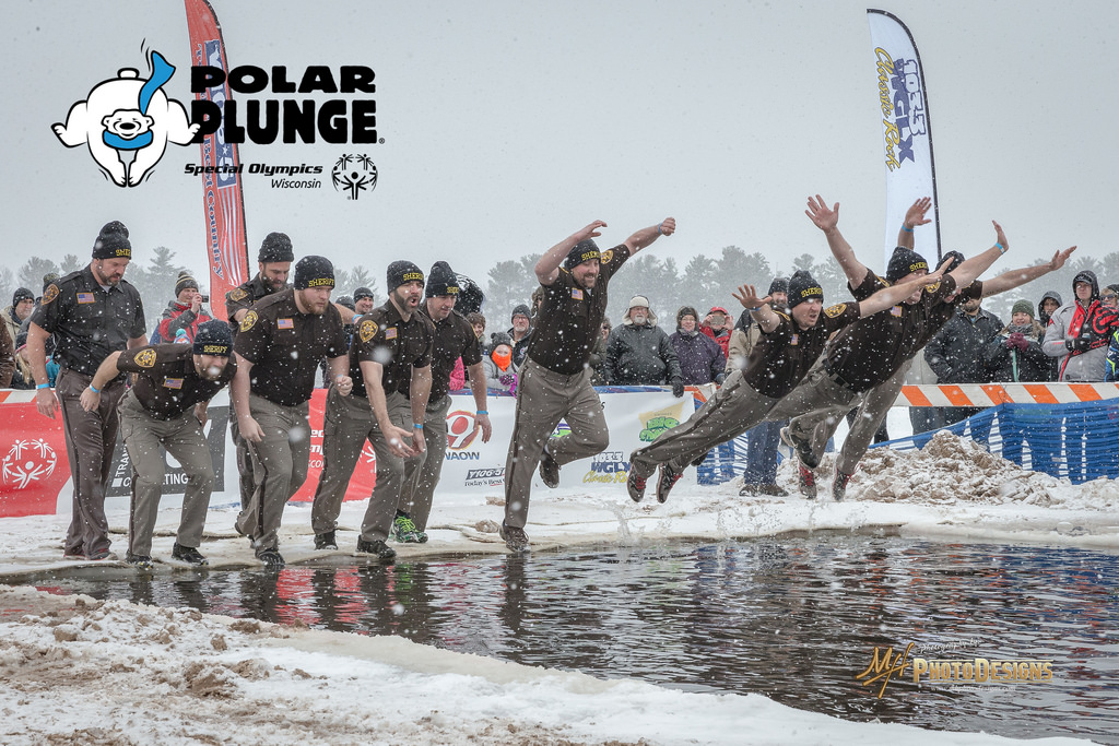 The Wood County Sheriff's Department in the 2018 Wisconsin Rapids Polar Plunge