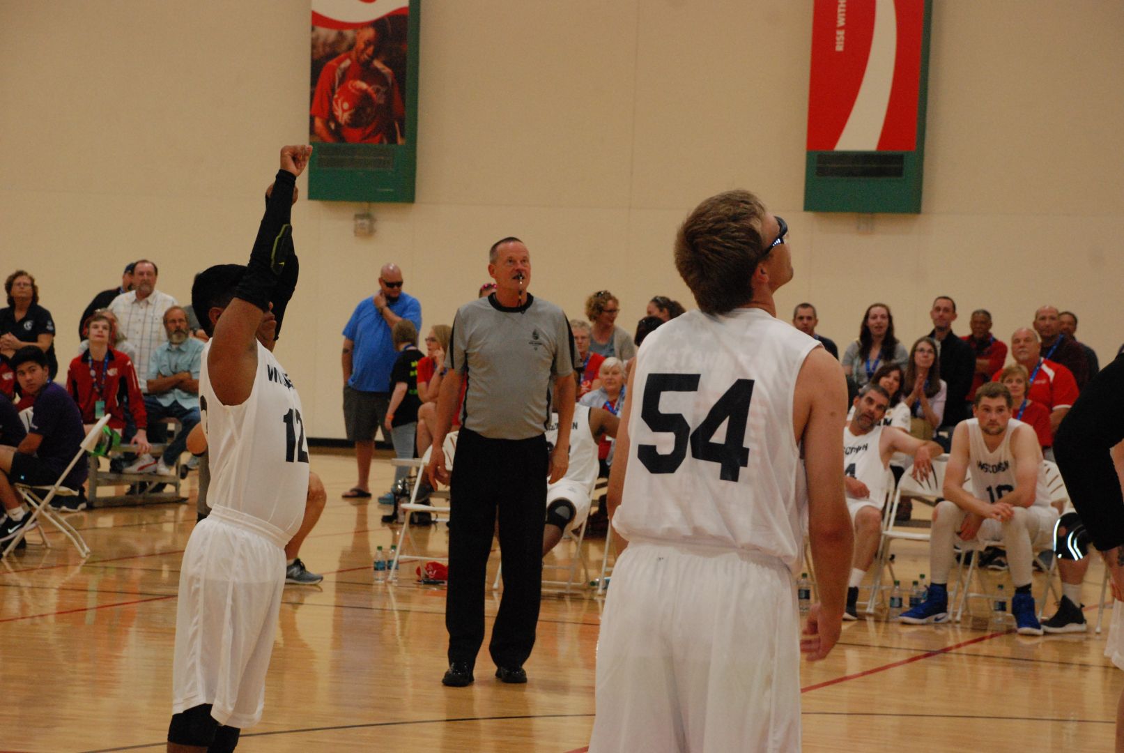 Chris Jones shows off nice form as he sinks a free throw against Washington