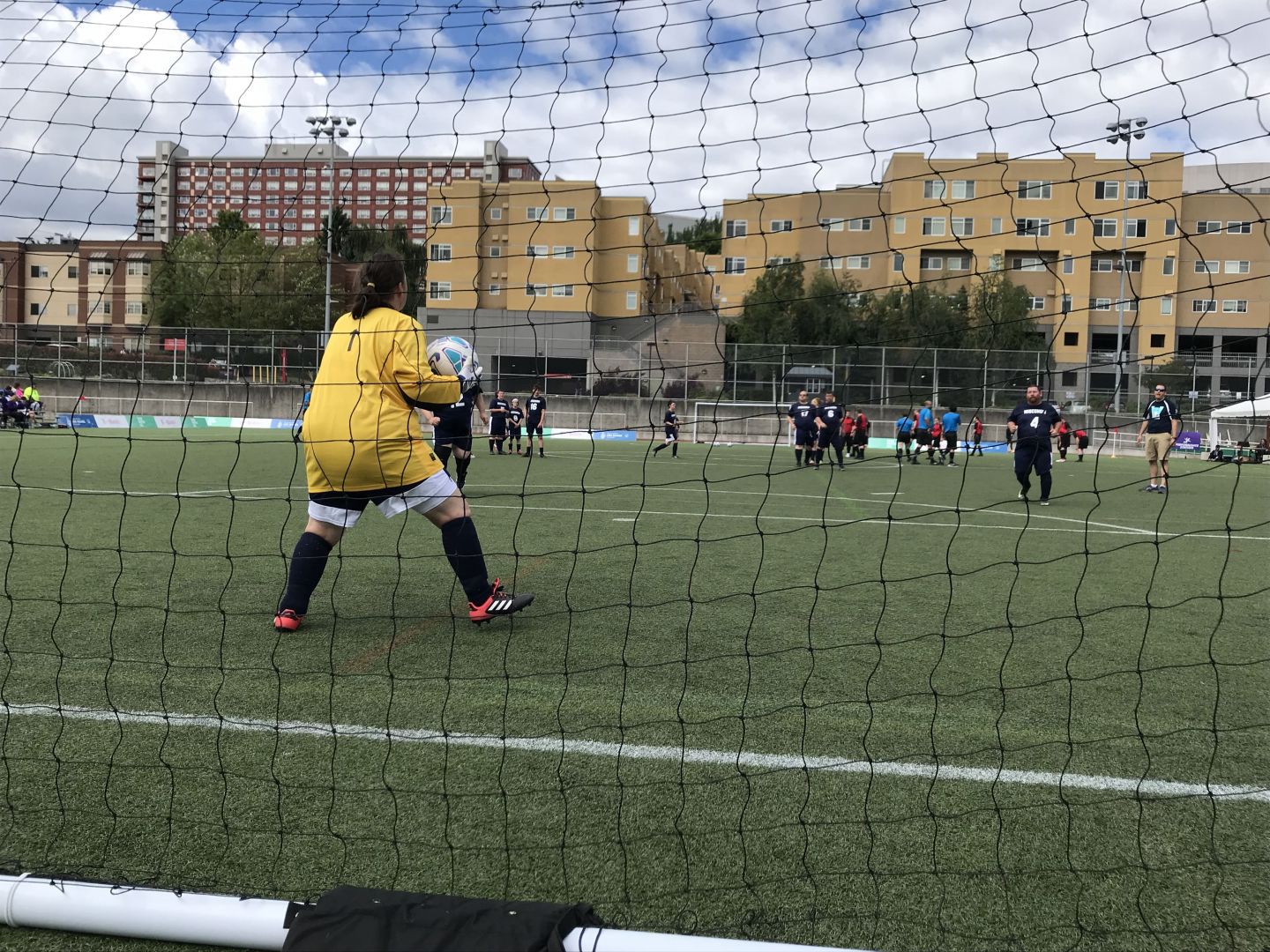 Goalie Molly Teitgen makes a nice save