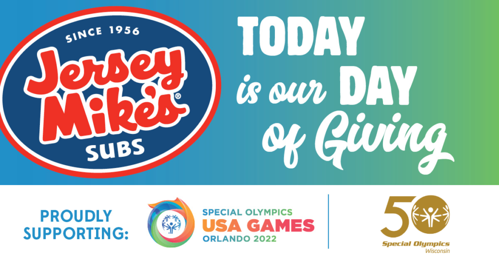 Jersey Mike's Day of Giving Special Olympics Wisconsin